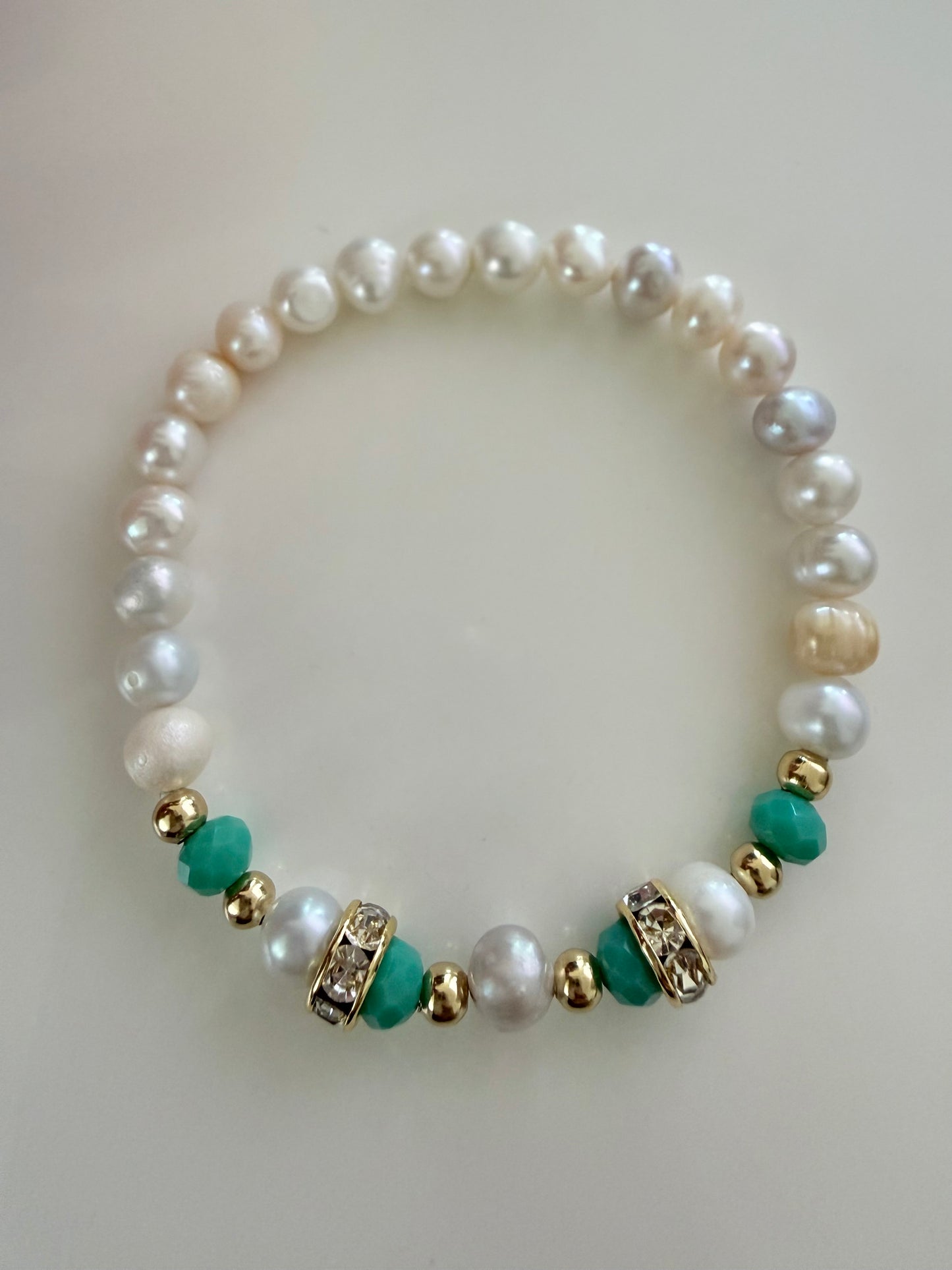 Seafoam Pearl Bracelet