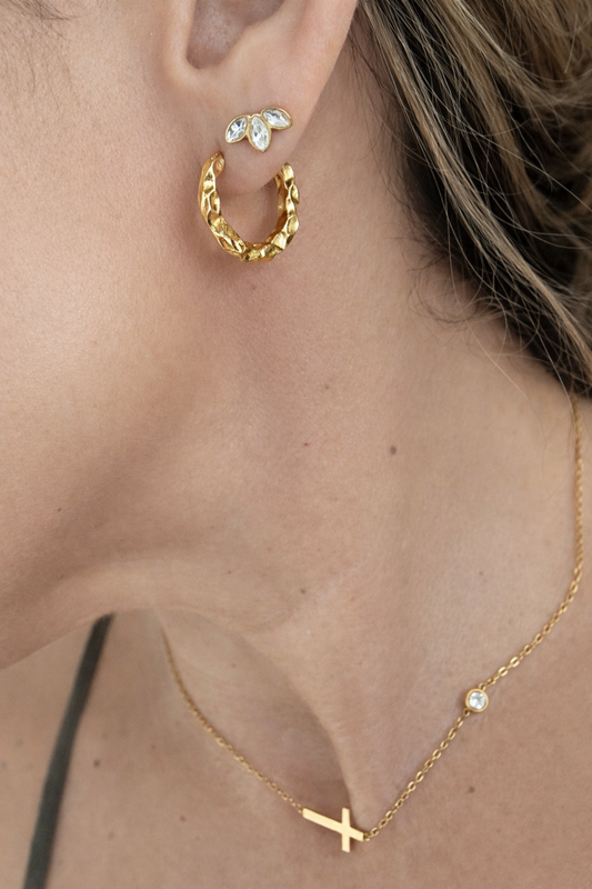 Gold Circle Earrings