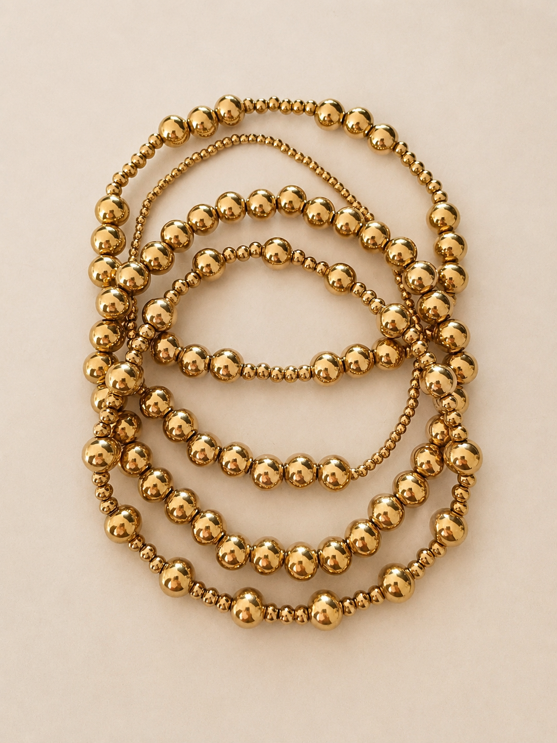 Golden Beaded Stack
