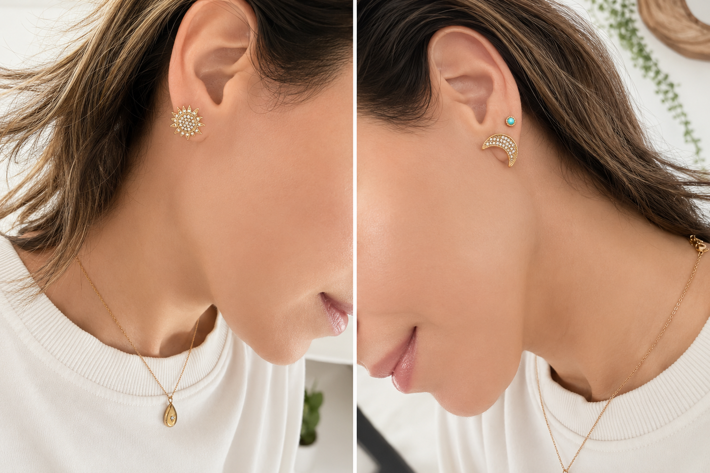 Sun & Moon Spark Studs