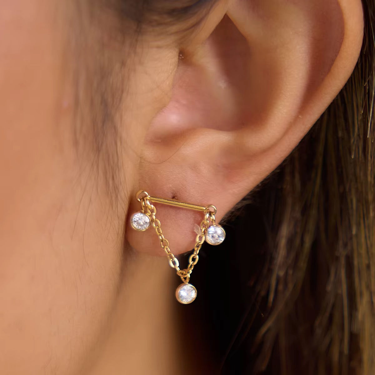 Trinity Drop Earring