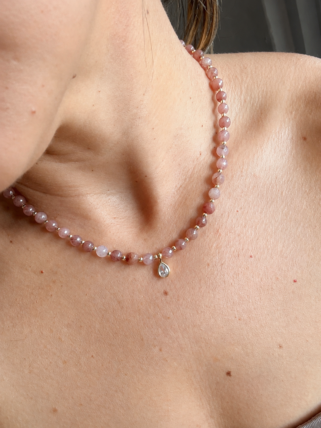 Nude Drop Necklace