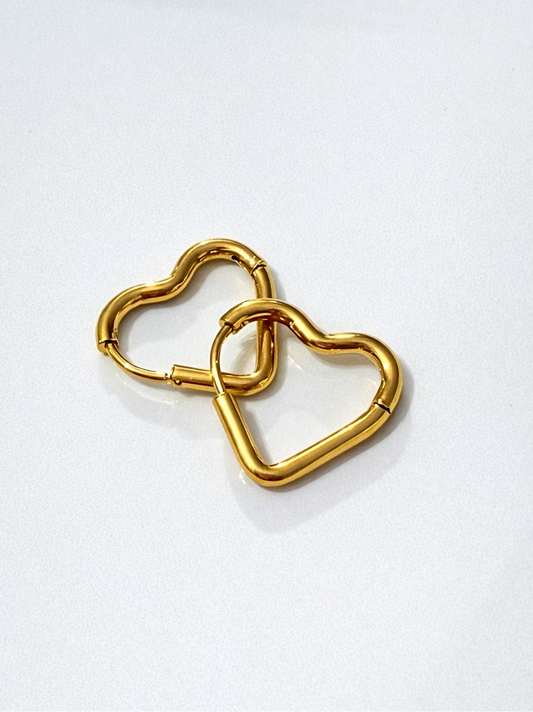 Hoops Hearts Earrings
