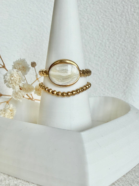 White Jupiter Ring