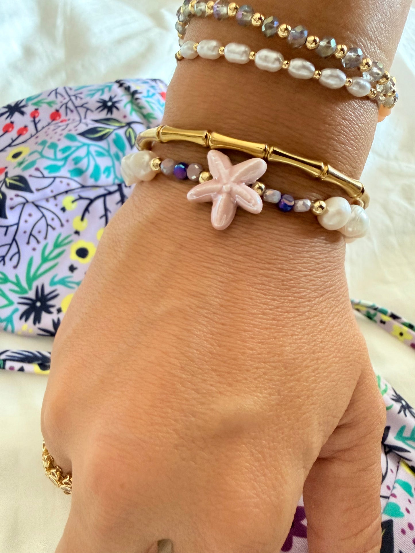 Lilac Starfish Bracelet
