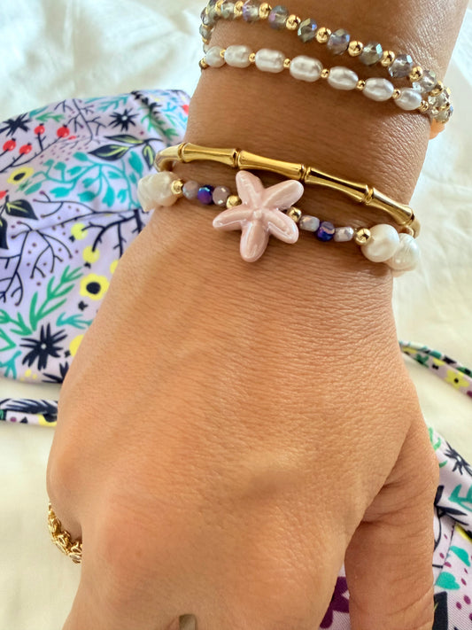 Lilac Starfish Bracelet
