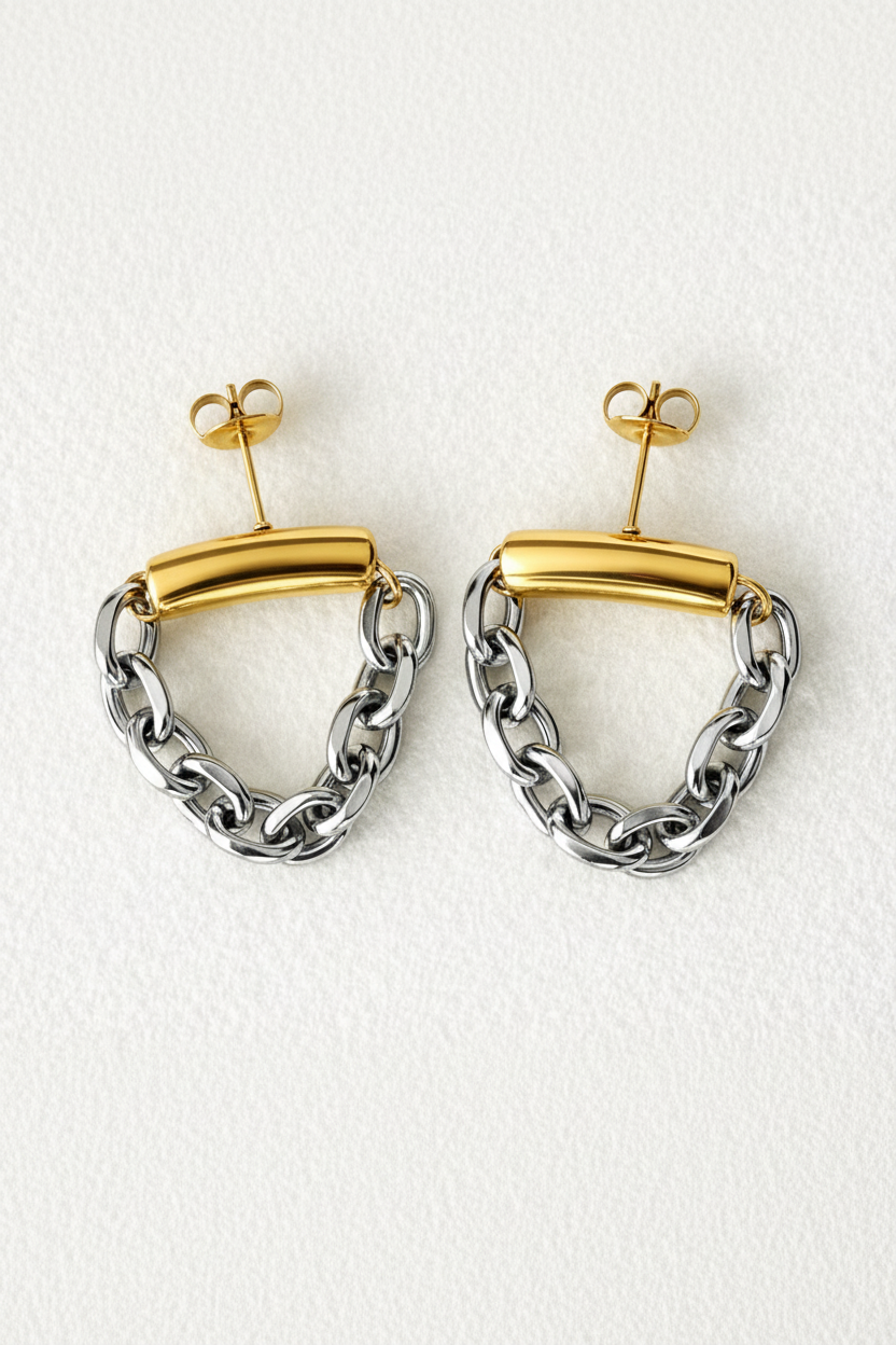 Scarlet Steel Earrings