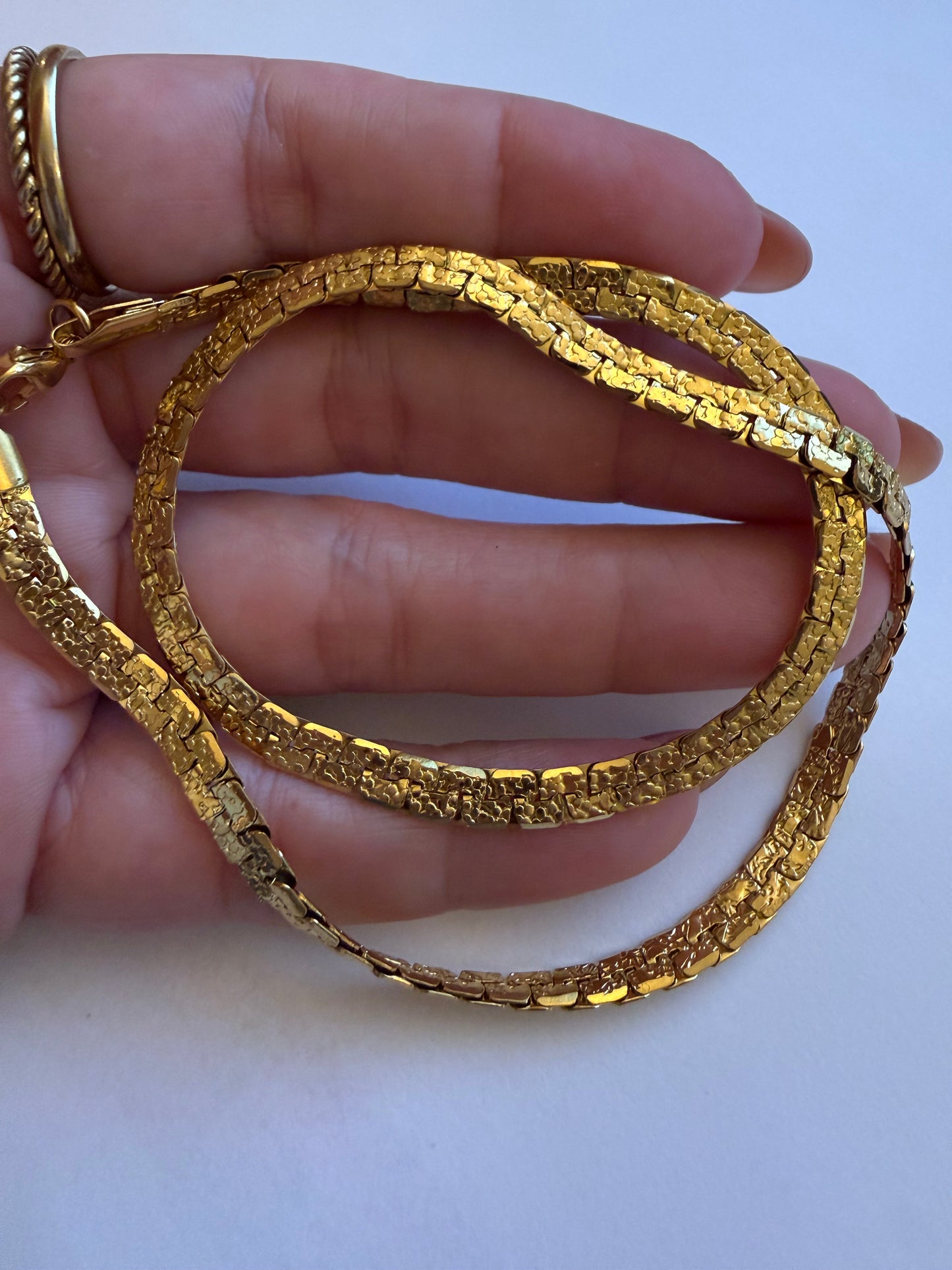 Velour Box Chain Necklace