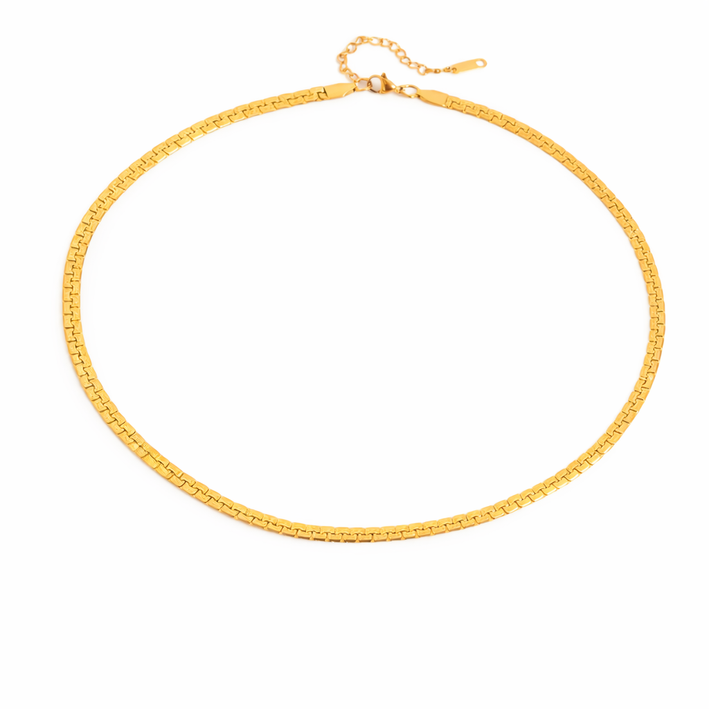 Velour Box Chain Necklace