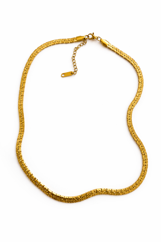 Velour Box Chain Necklace