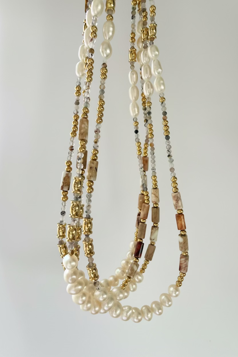 Pearl and Coffee Necklace