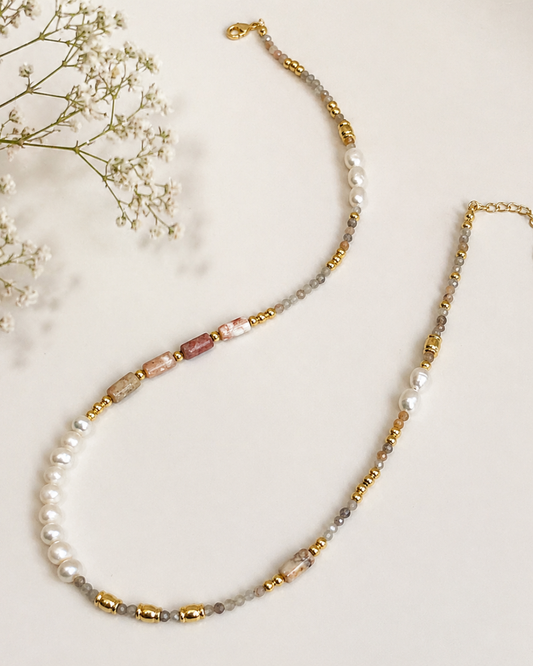 Pearl and Coffee Necklace