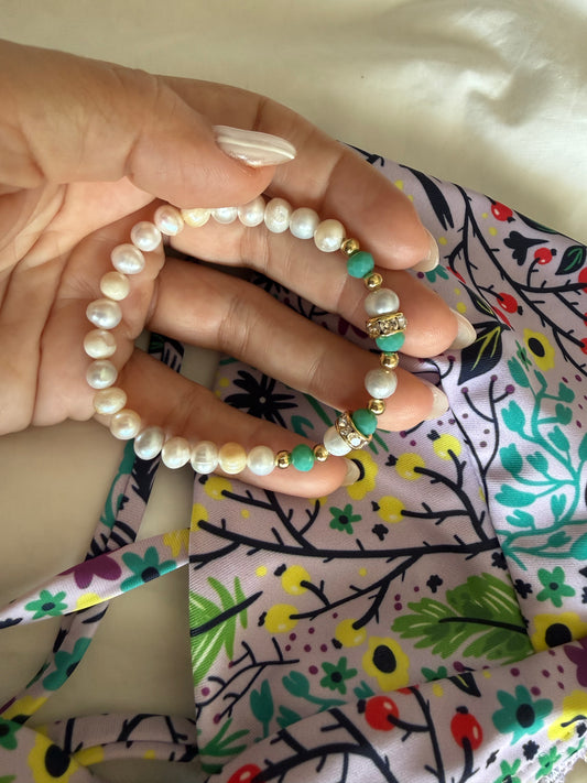 Seafoam Pearl Bracelet