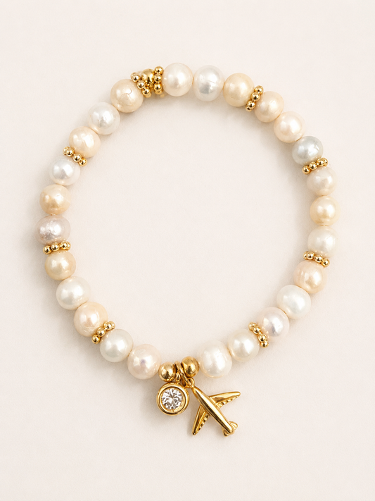 Pearl Airplane Bracelet