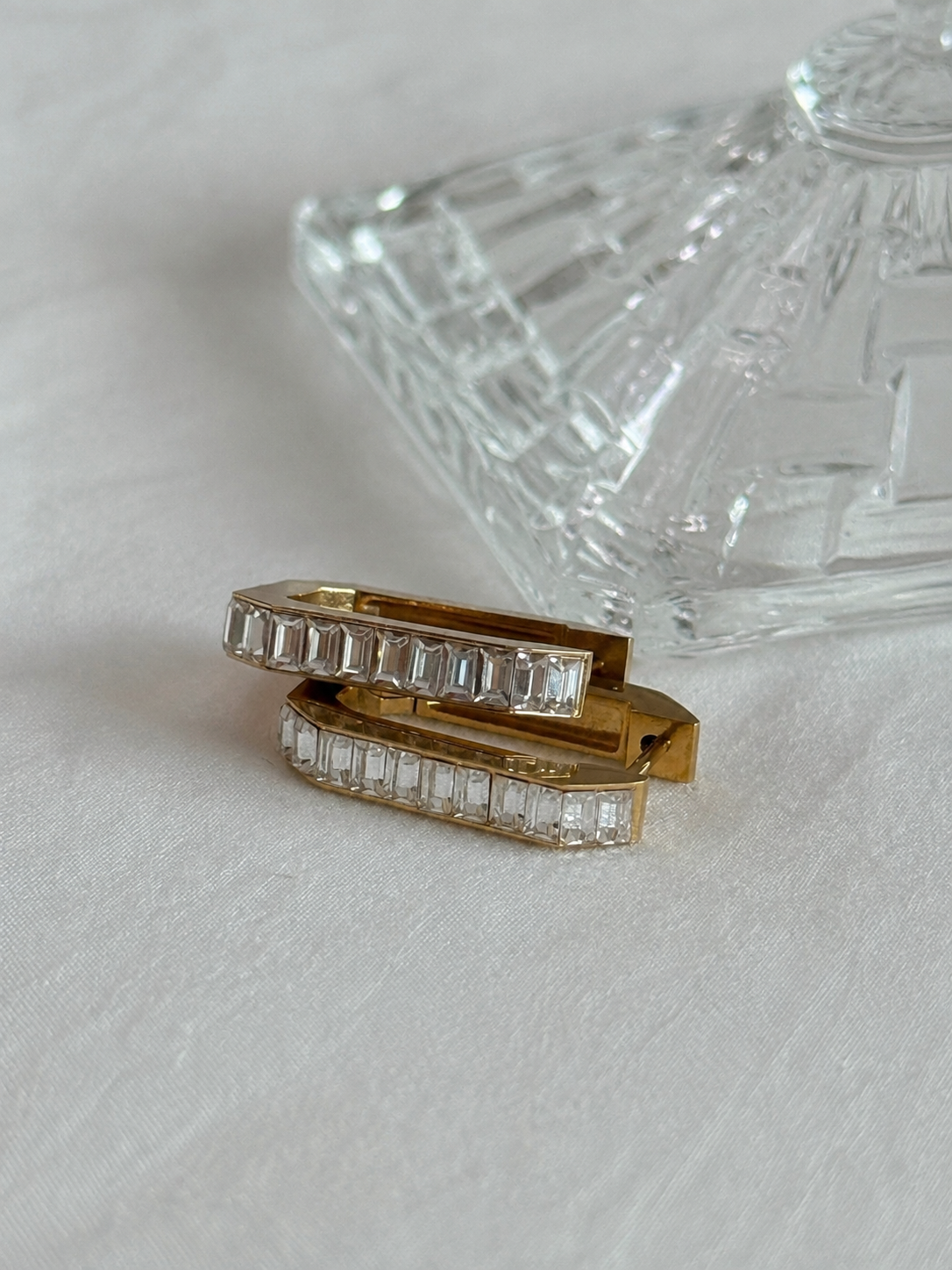 Baguette Edge Hoops